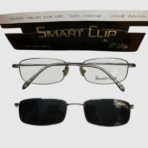 ELITE Eyewear Smart Clip 505T Titanium Eye Sunglasses 51-18-140 B:28 Coffee